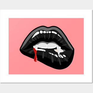 halloween lips Posters and Art